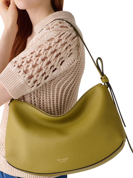 kate spade new york Loop Large Leather Shoulder Bag, Laurel Leaf - view 2, Laurel Leaf