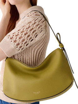 kate spade new york Loop Large Leather Shoulder Bag, Laurel Leaf, Laurel Leaf