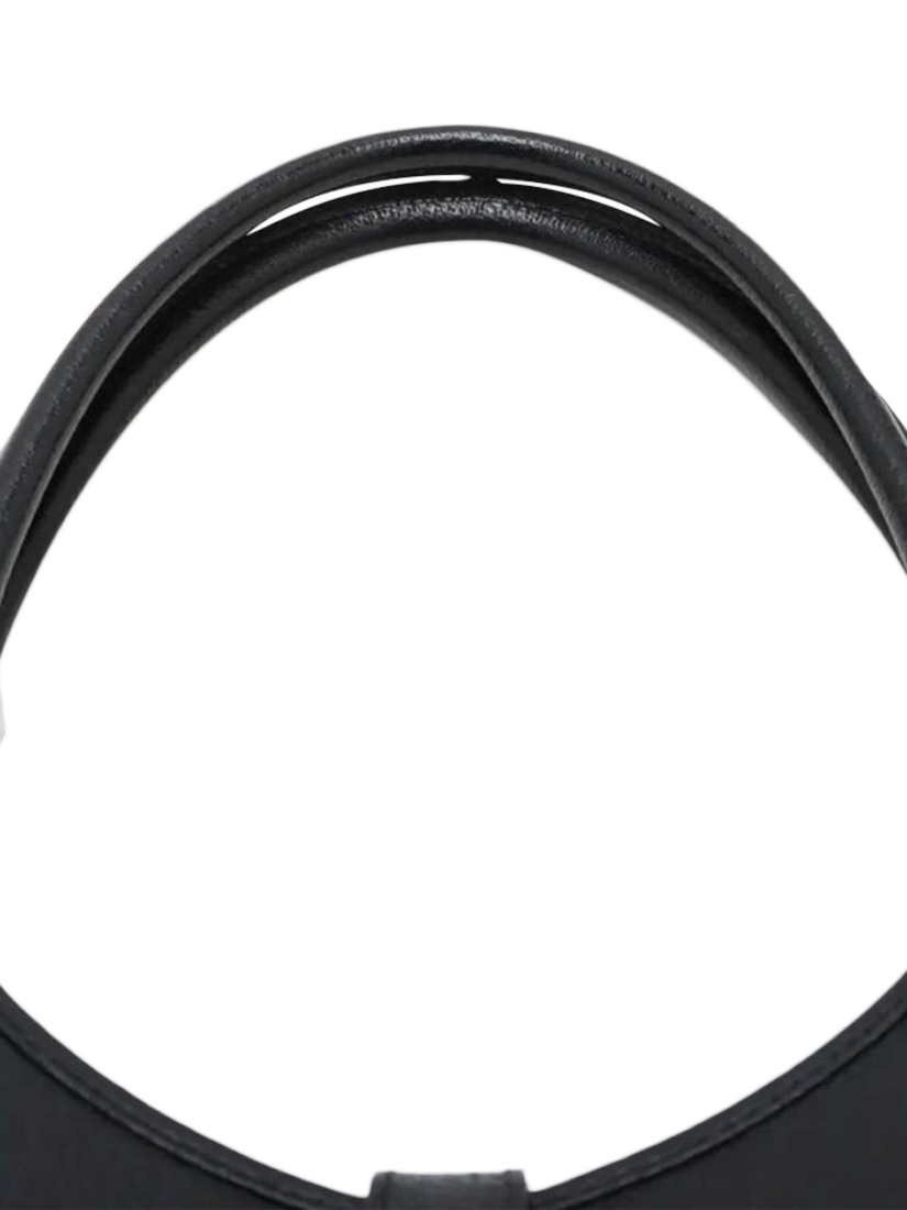 Product image 4 of 10, which shows Pre-loved GUCCI Jackie Leather Shoulder Bag, Black