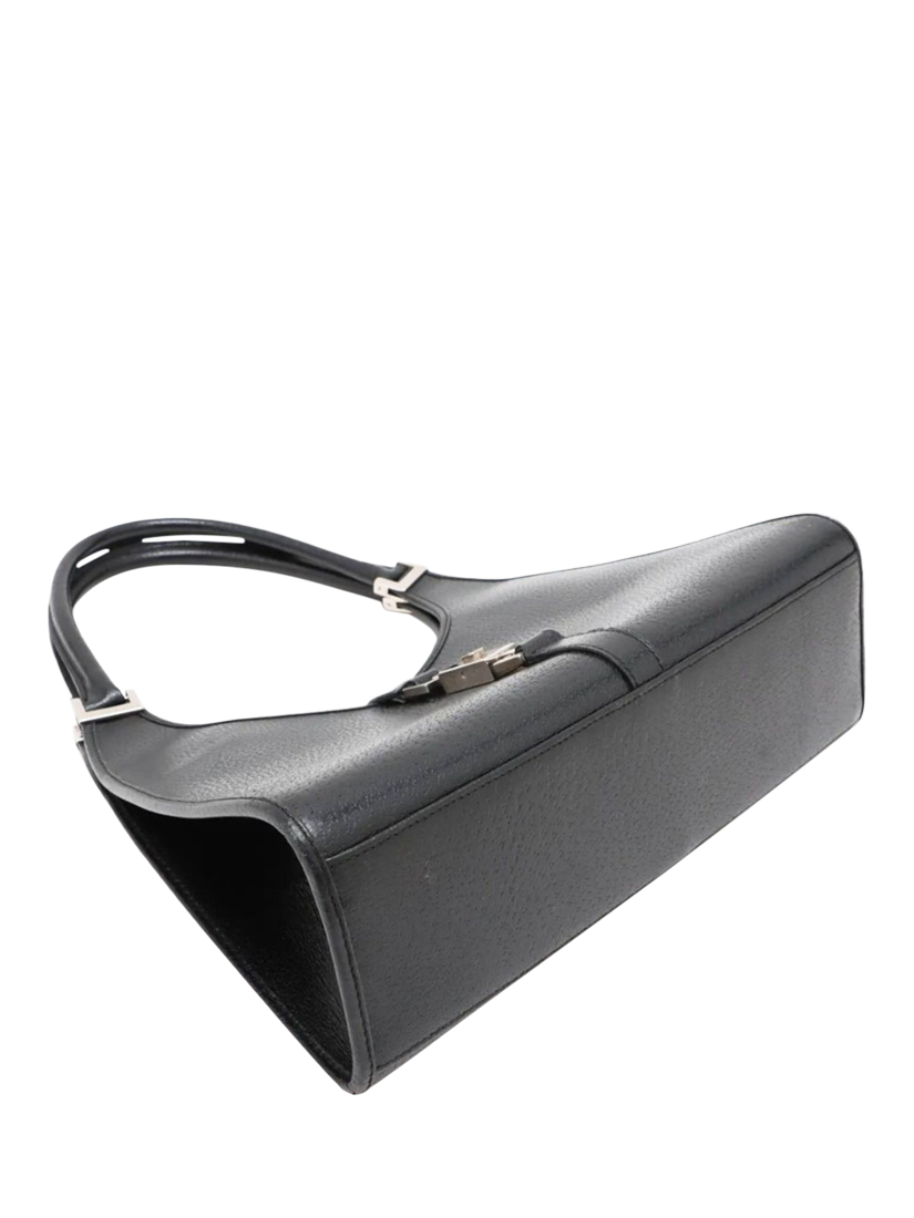 Product image 6 of 10, which shows Pre-loved GUCCI Jackie Leather Shoulder Bag, Black