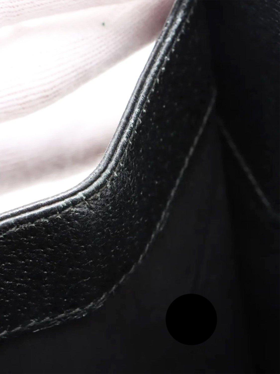 Product image 7 of 10, which shows Pre-loved GUCCI Jackie Leather Shoulder Bag, Black