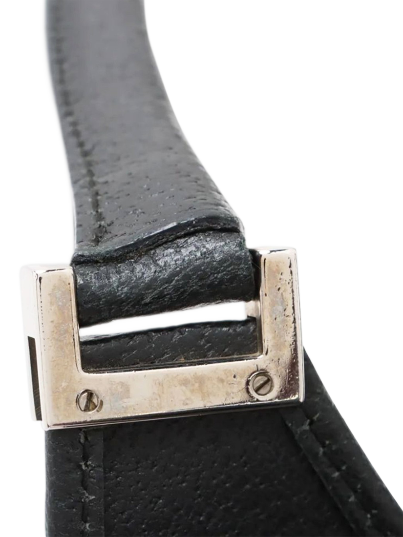 Product image 10 of 10, which shows Pre-loved GUCCI Jackie Leather Shoulder Bag, Black