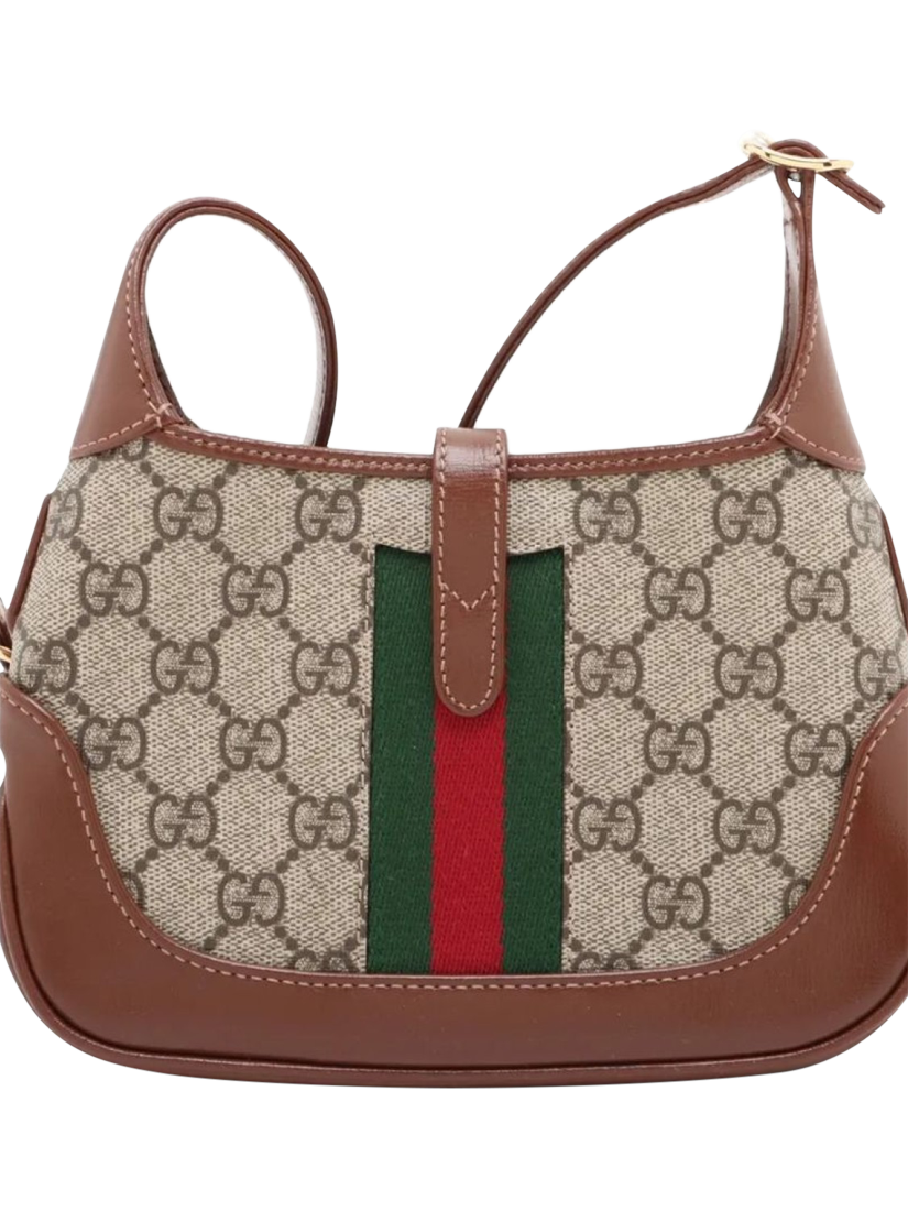 Product image 2 of 10, which shows Pre-loved GUCCI GG Supreme Jackie 1961 Bag, Brown/Multi