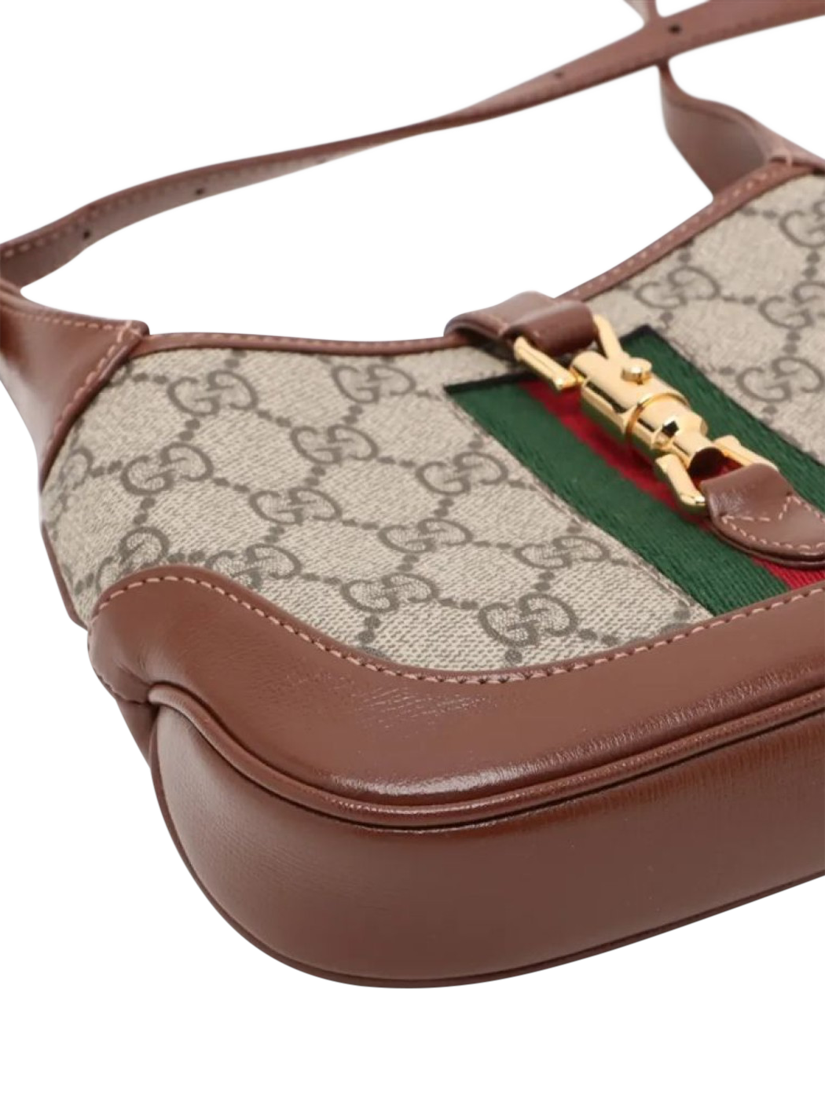 Product image 4 of 10, which shows Pre-loved GUCCI GG Supreme Jackie 1961 Bag, Brown/Multi