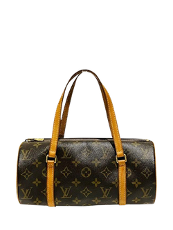 Pre-loved Louis Vuitton Vintage 2002 Monogram Papillon Canvas and Leather Grab Bag, Brown, Brown
