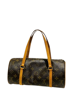 Pre-loved Louis Vuitton Vintage 2002 Monogram Papillon Canvas and Leather Grab Bag, Brown - view 2, Brown