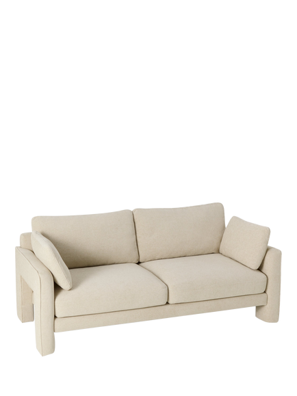 John Lewis OUTLET Blocky Large 3 Seater Sofa, Like New, Natural Chenille, 