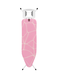 Brabantia Ironing Board B, 124 x 38cm, Solid Steam Iron Rest - Lilac Waves, 