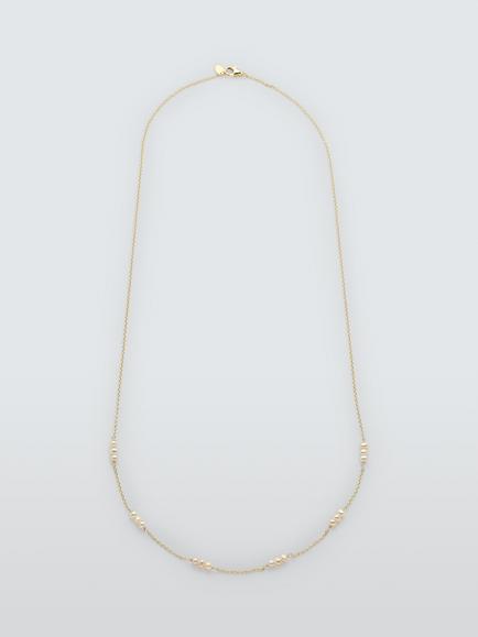 Lido Freshwater Section Necklace, Gold Pearl, Gold Pearl