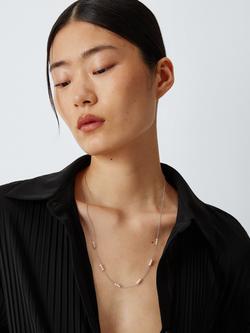 Lido Freshwater Pearl Section Necklace, Silver - view 2, Silver