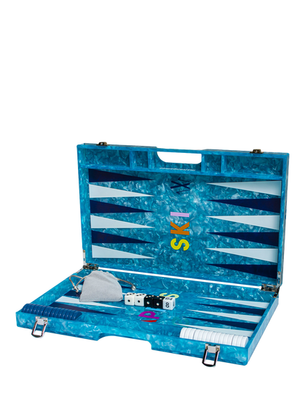 MaisonGames Apres Ski Backgammon - view 2, Blue