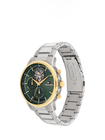 Tommy Hilfiger 1710735 Men's Round Chronograph Bracelet Strap Watch, Silver - view 2, Silver