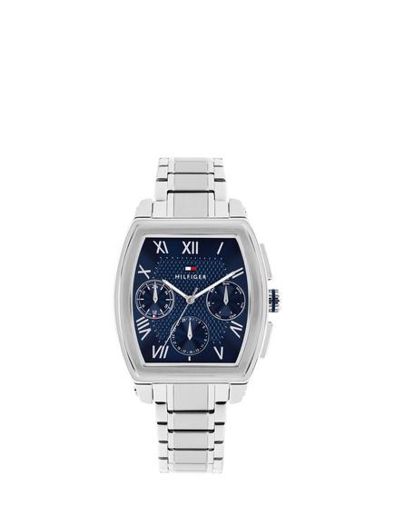 Tommy Hilfiger 1710763 Men's Rectangular Sunray Bracelet Strap Watch, Silver, Silver