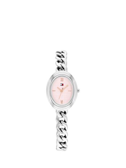 Tommy Hilfiger 1782876 Women's Oval Bracelet Strap Watch, Silver, Silver