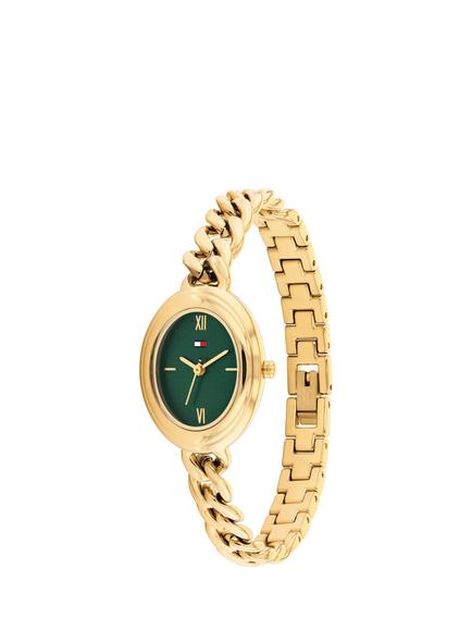 Tommy Hilfiger 1782877 Women's Oval Chain Bracelet Watch, Gold - view 2, Gold