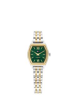 Tommy Hilfiger 1782907 Women's Rectangular Bracelet Strap Watch, Bi-colour, Bi-colour