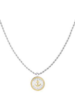 Tommy Hilfiger Men's Stainless Steel Rope Chain Anchor Necklace, Bi-colour, Bi-colour