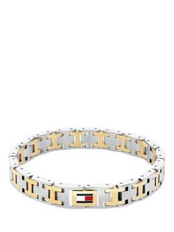 Tommy Hilfiger Men's Stainless Steel Flag Bracelet, Bi-colour, Bi-colour