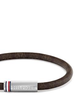 Tommy Hilfiger Men's Leather Cord Bracelet, Brown - view 2, Brown