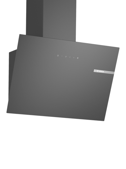 Bosch OUTLET Series 2 DWK65DK60B 60cm Angled Chimney Cooker Hood, Like New, Black, Black
