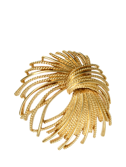 Eclectica Pre-Loved Vintage Monet 22ct Gold Plated Mirador Brooch, Dated Circa the 1980s, Yellow Gold