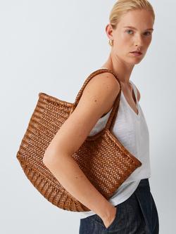 Dragon Diffusion Nantucket Woven Leather Tote Bag - view 2, Tan