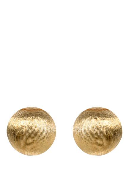 Eclectica Pre-Loved Vintage 18ct Gold Plated Clip-On Earrings, Dated Circa 1980s, Yellow Gold, Yellow Gold