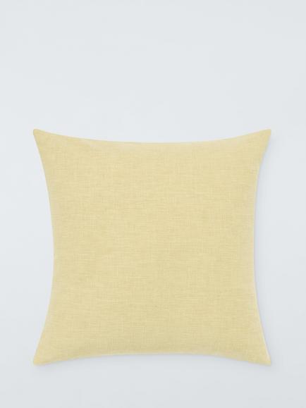 John Lewis Cotton Blend Cushion, Flax Yellow