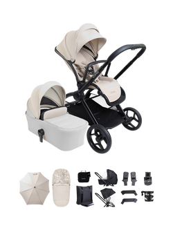 iCandy Core 2 Pushchair, Carrycot & Accessories Complete Bundle, Sandstone, Sandstone