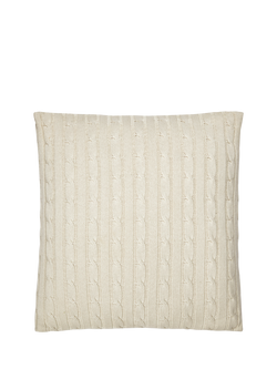 Ralph Lauren Cable Knit Cushion Cover - view 2, Off White