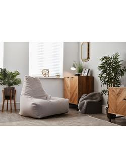 Extreme Lounging Mighty Brushed Suede Bean Bag - view 2, Stone