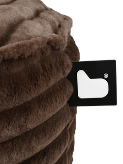 Extreme Lounging Cord Drum Pouffe - view 2, Brown