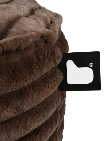 Extreme Lounging Cord Drum Pouffe - view 2, Brown