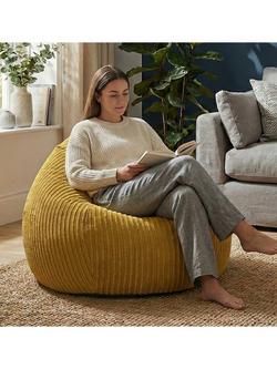 rucomfy Jumbo Cord Slouch Bag Bean Bag - view 2, Mustard