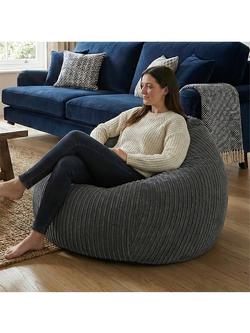 rucomfy Jumbo Cord Slouch Bag Bean Bag - view 2, Slate