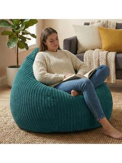 rucomfy Jumbo Cord Slouch Bag Bean Bag - view 2, Teal