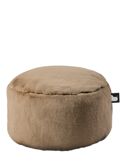 Extreme Lounging Faux Fur Drum B-Poufe, Marshmallow, Marshmallow