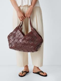 Dragon Diffusion Castello Large Woven Leather Shoulder Bag - view 2, Bruciato