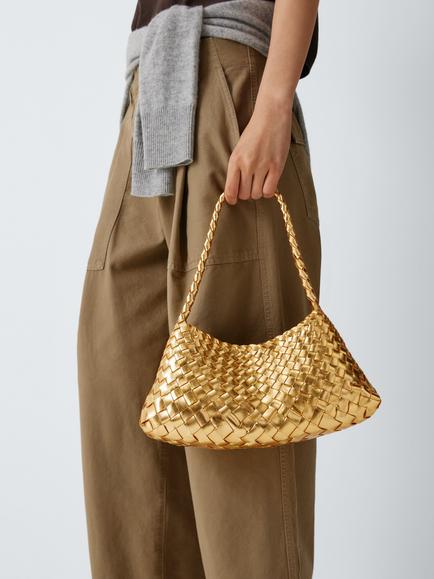 Dragon Diffusion Rosanna Mini Leather Shoulder Bag, Gold - view 2, Gold