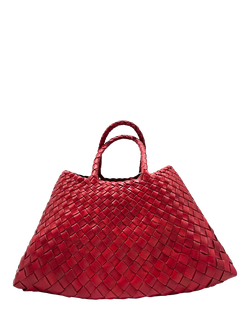 Dragon Diffusion Small Santa Croc Woven Leather Bag, Red, Red