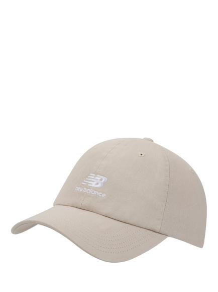 New Balance 6 Panel Flying Stacked Logo Hat, Cream
