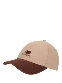 New Balance NB 6 Panel Flying Stack Logo Baseball Cap, Clay/Oak, Clay/Oak