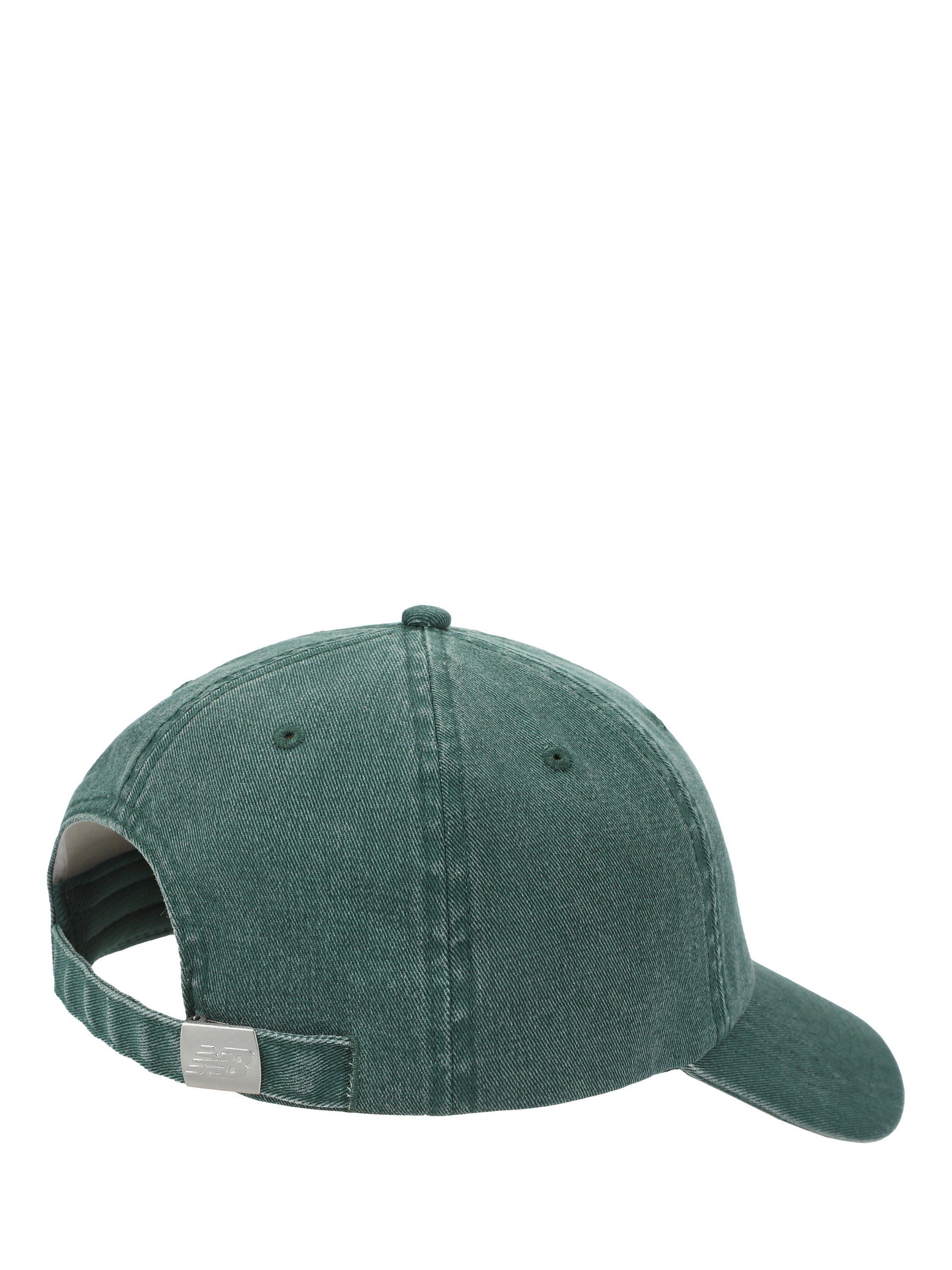 Product image 2 of 3, which shows New Balance 6 Panel Linear Logo Hat, Green