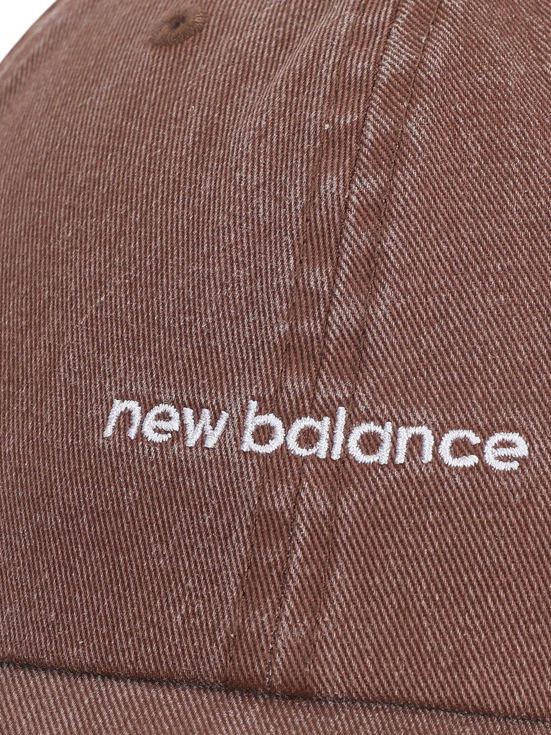 Product image 3 of 3, which shows New Balance 6 Panel Linear Logo Hat, Oak
