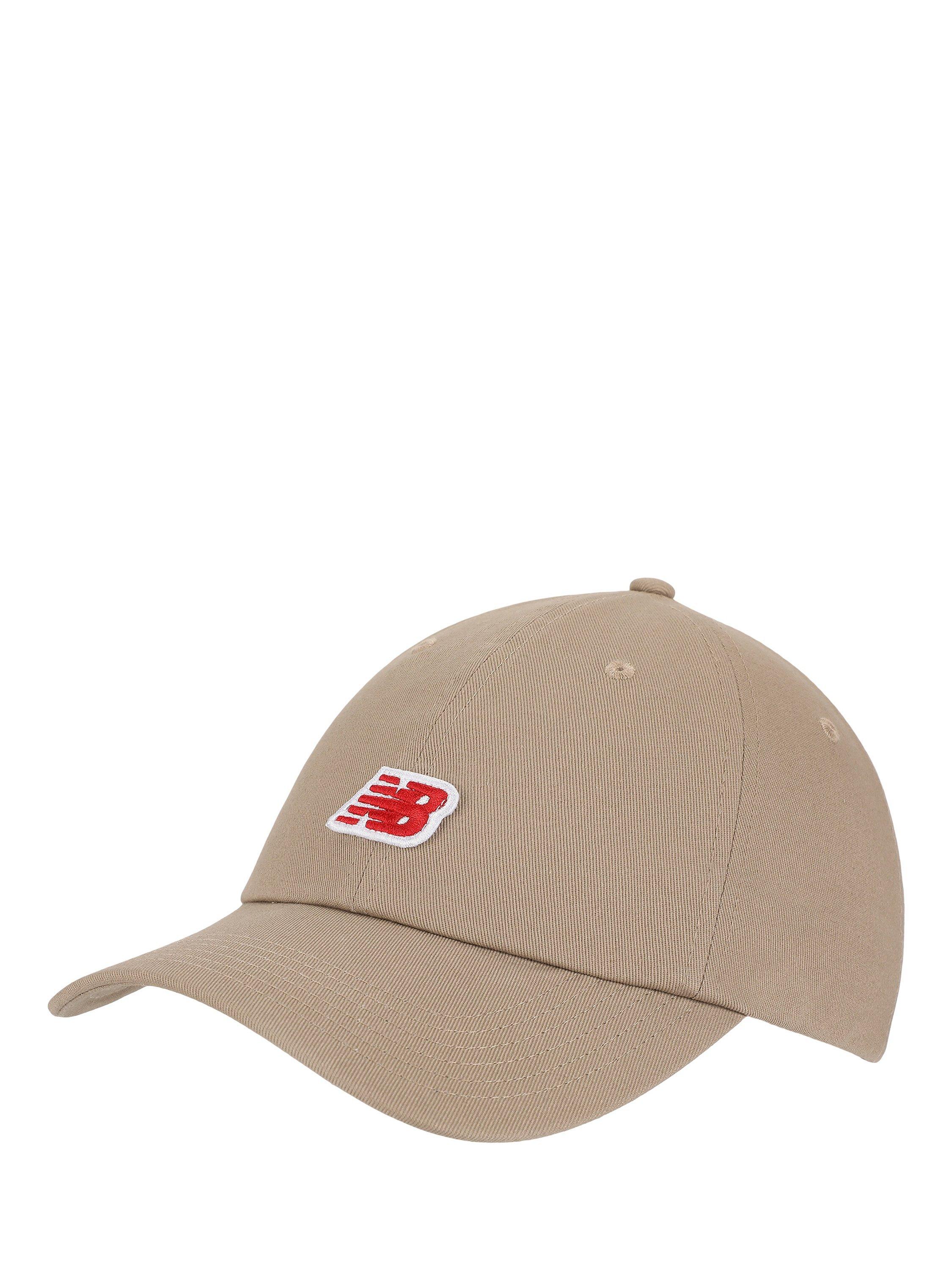 Product image 1 of 3, which shows New Balance 6 Panel NB Patch Logo Hat, Stone