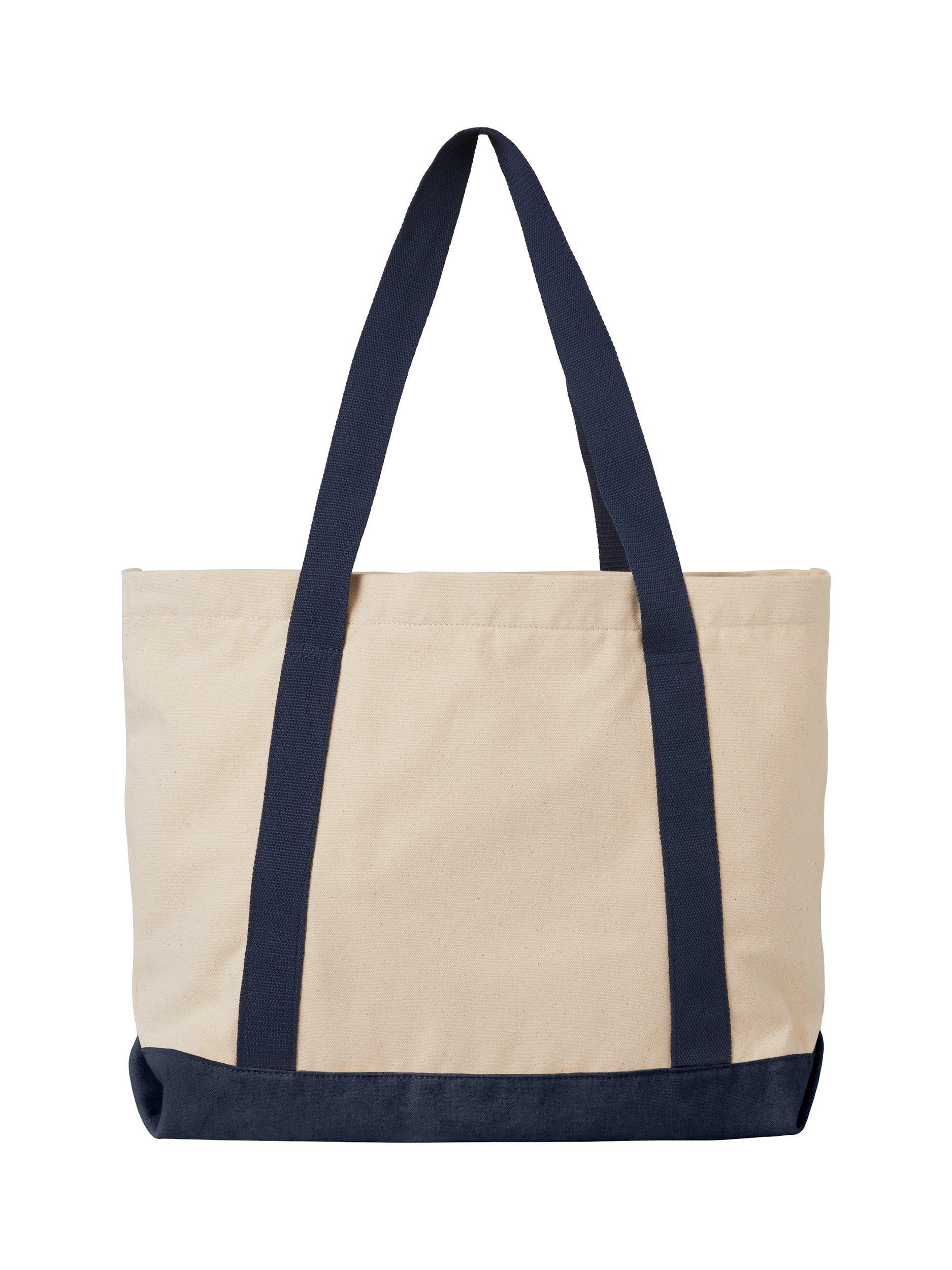 Product image 2 of 2, which shows New Balance Canvas Tote Bag, White/Navy