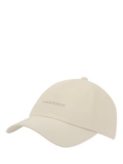 New Balance Womens 6 Panel Linear Logo Hat, Cream