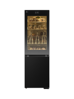 LG OUTLET GBG7190CEV Freestanding 60/40 Fridge Freezer, Like New, Black, Black