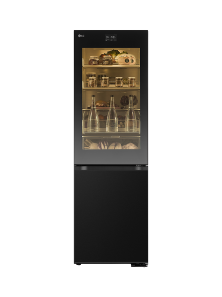 LG OUTLET GBG7190CEV Freestanding 60/40 Fridge Freezer, Like New, Black, Black