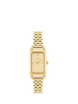 Coach 14504629 Women's Cadie Rectangular Bracelet Strap Watch, Gold, Gold